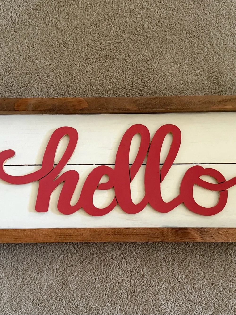 Wooden Hello Decor Sign
